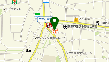 ロイヤルホスト中野店の地図画像