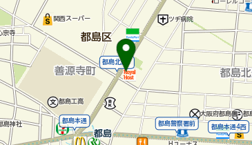 ロイヤルホスト都島店の地図画像