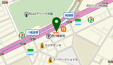 ロイヤルホスト朝潮橋店の地図画像