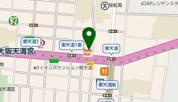 ロイヤルホスト東天満店の地図画像