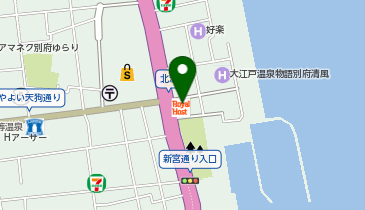 ロイヤルホスト別府北浜店の地図画像