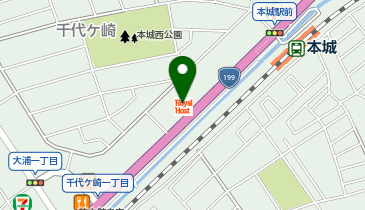 ロイヤルホスト本城店の地図画像