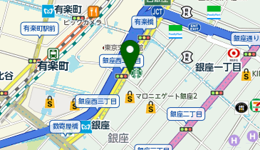 ロイヤルホスト銀座インズ店の地図画像