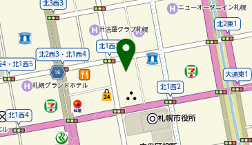 エクセルコダイヤモンド 札幌時計台店の地図画像