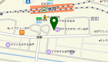 エクセルコダイヤモンド ホテルテラスザガーデン水戸店の地図画像