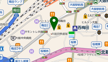 銀座ダイヤモンドシライシ 梅田ハービス店の地図画像