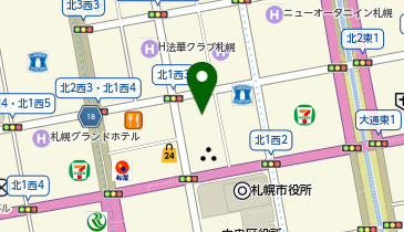 銀座ダイヤモンドシライシ 札幌時計台店の地図画像
