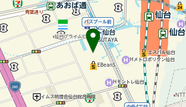 銀座ダイヤモンドシライシ 仙台パルコ2店の地図画像