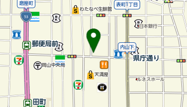 銀座ダイヤモンドシライシ 岡山本店の地図画像