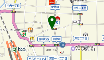 銀座ダイヤモンドシライシ 松本本店の地図画像