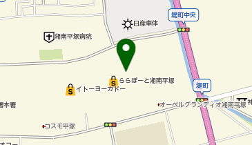 銀座ダイヤモンドシライシ ららぽーと湘南平塚店の地図画像