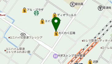 銀座ダイヤモンドシライシ 草津エイスクエア店の地図画像