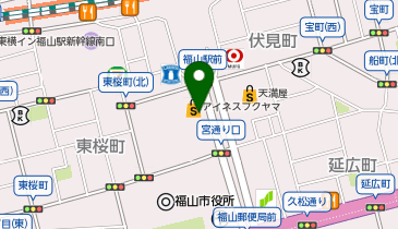 銀座ダイヤモンドシライシ アイネス福山店の地図画像