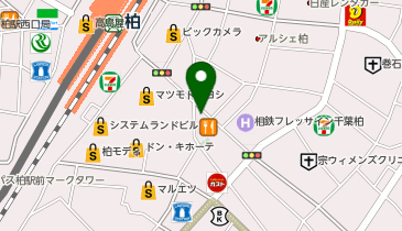 銀座ダイヤモンドシライシ 柏店の地図画像