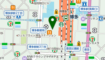 銀座ダイヤモンドシライシ 博多マルイ店の地図画像