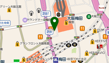 銀座ダイヤモンドシライシ 大阪店の地図画像