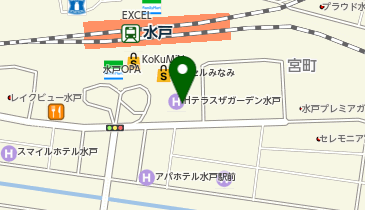 銀座ダイヤモンドシライシ ホテルテラスザガーデン水戸店の地図画像