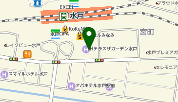 銀座ダイヤモンドシライシ ホテルテラスザガーデン水戸店の地図画像
