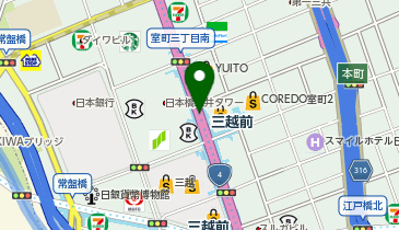 ミスターミニット 東京メトロ三越前店の地図画像