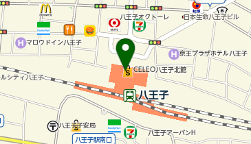 ミスターミニット セレオ八王子店の地図画像