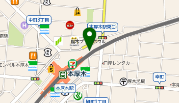 ミスターミニット 本厚木ミロードイースト店の地図画像
