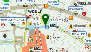 ミスターミニット 東京メトロ新宿東口店の地図画像