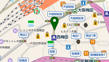 ミスターミニット OsakaMetro四つ橋線西梅田駅店の地図画像