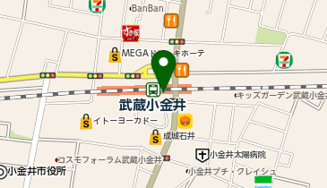 ミスターミニット nonowa武蔵小金井店の地図画像