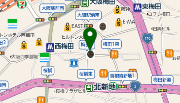 ミスターミニット ディアモール大阪店の地図画像