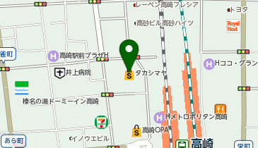 ミスターミニット高崎高島屋の地図画像