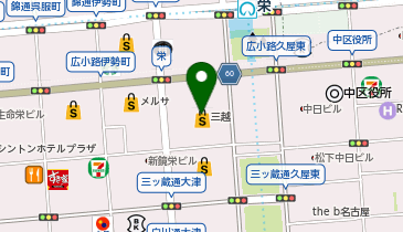 ミスターミニット 名古屋栄三越の地図画像