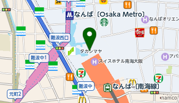 ミスターミニット大阪高島屋の地図画像