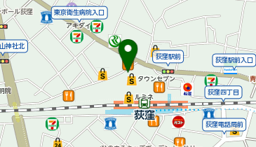 ミスターミニット荻窪タウンセブンの地図画像