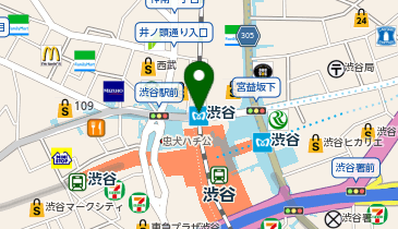 ミスターミニット 東京メトロ 渋谷中央口の地図画像