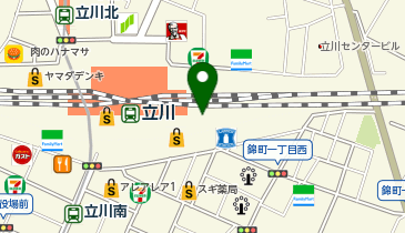 ミスターミニット グランデュオ立川の地図画像
