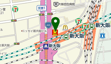 ミスターミニット新大阪阪急ビルの地図画像