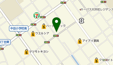 ホワイト急便中田二丁目店の地図画像