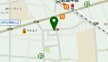 ホワイト急便 中原クレオ店の地図画像