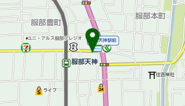 ホワイト急便 服部天神駅前店の地図画像
