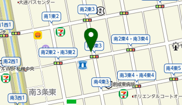 ホワイト急便 南2条東3丁目店の地図画像