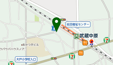 ホワイト急便 中原店の地図画像