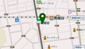 ホワイト急便 新越谷ヴァリエ店の地図画像