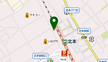 ホワイト急便 北本駅西口店の地図画像