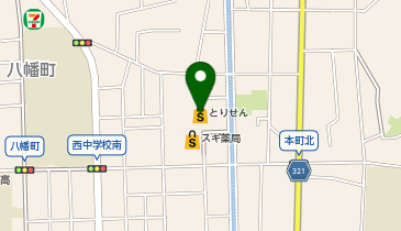 ホワイト急便 とりせん八幡町店の地図画像