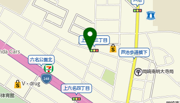 ホワイト急便 上六名店の地図画像