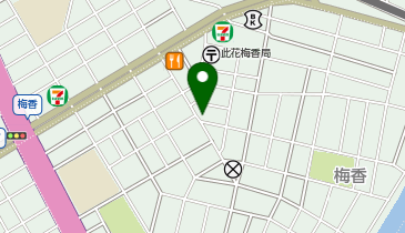 ホワイト急便 梅香店の地図画像