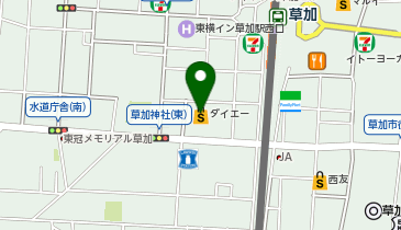ホワイト急便 ダイエー草加店の地図画像