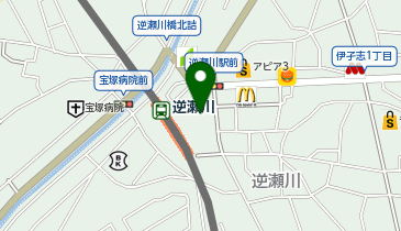 ホワイト急便 アピア1 逆瀬川店の地図画像