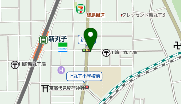 ホワイト急便 新丸子東1丁目店の地図画像