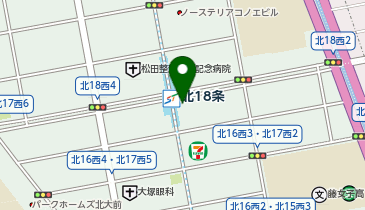 ホワイト急便 北18条駅店の地図画像